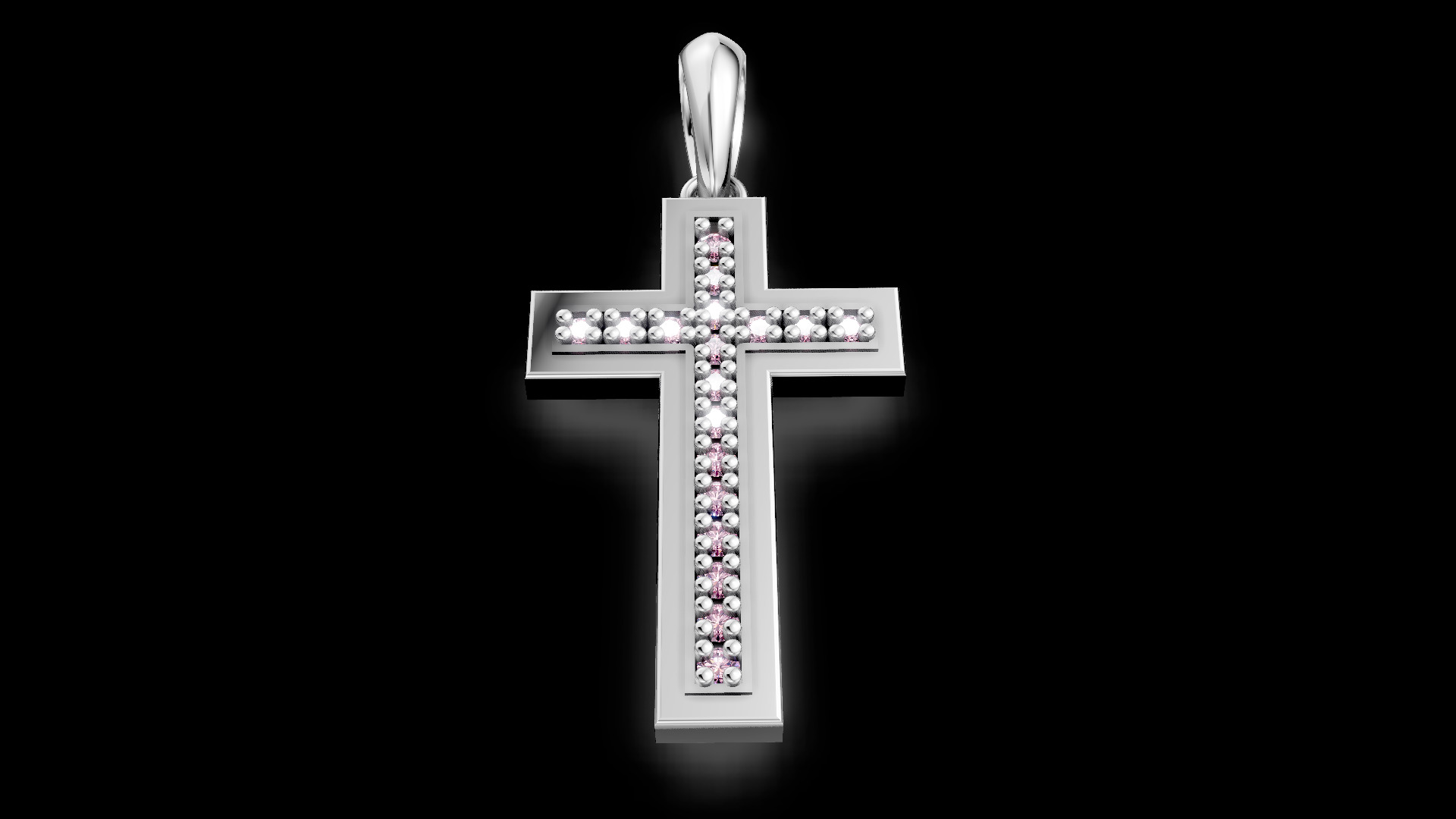 Diamond Cross Pendant 1 3D print model_10