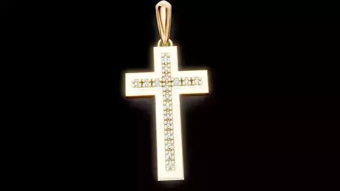 Diamond Cross Pendant 1