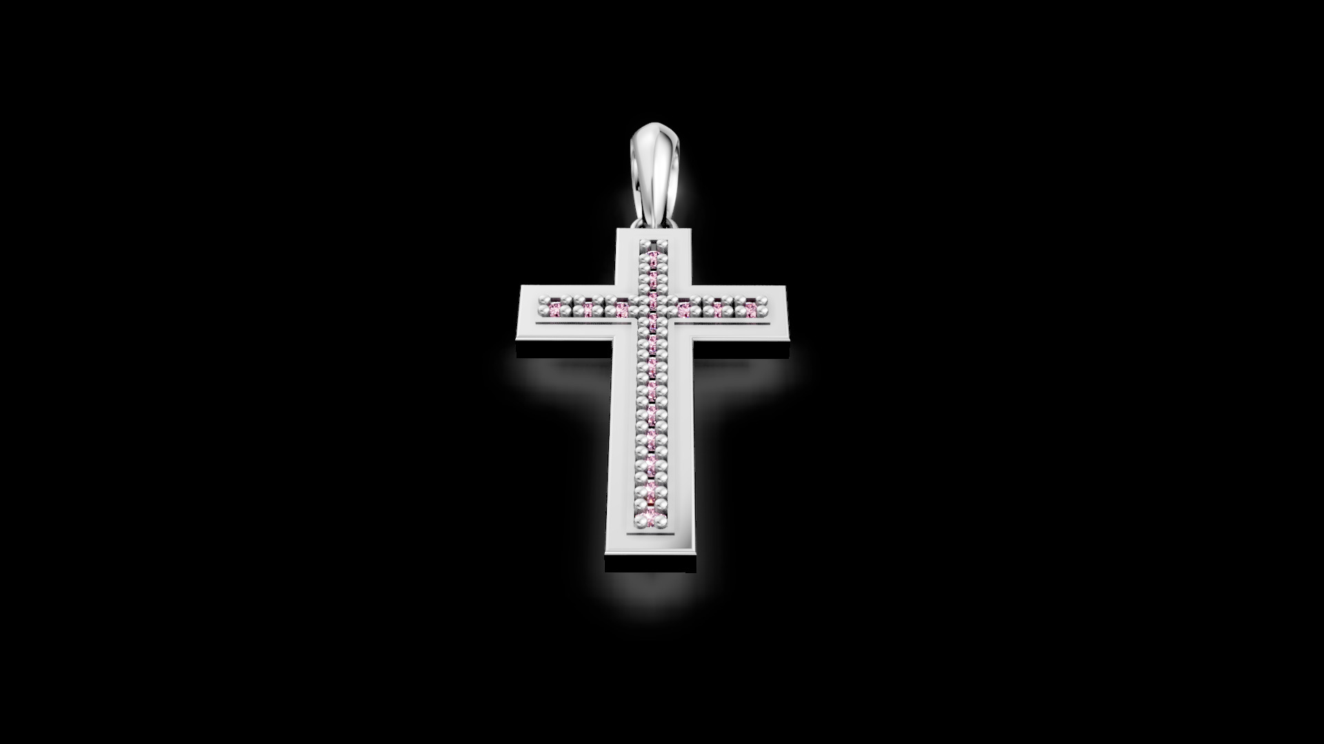 Diamond Cross Pendant 1 3D print model_14