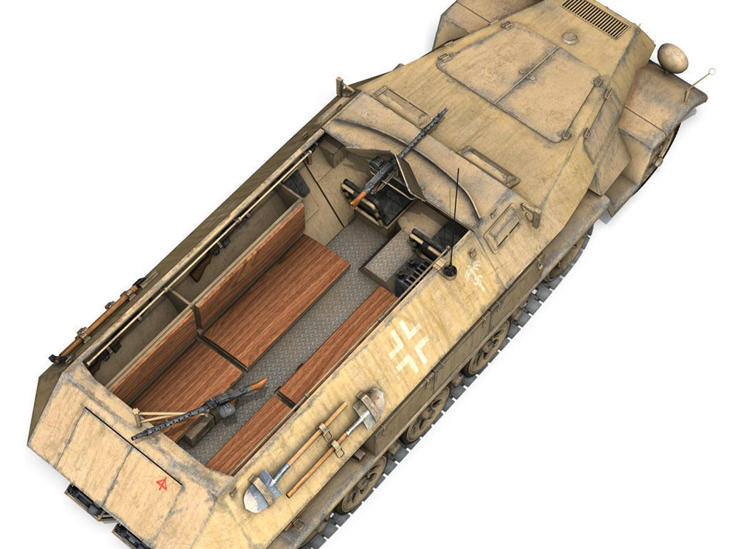 German Half Trucks - Collection 3D model_20