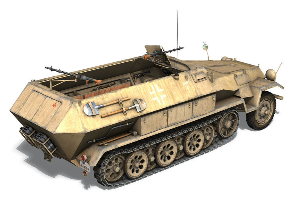 German Half Trucks - Collection 3D model_17