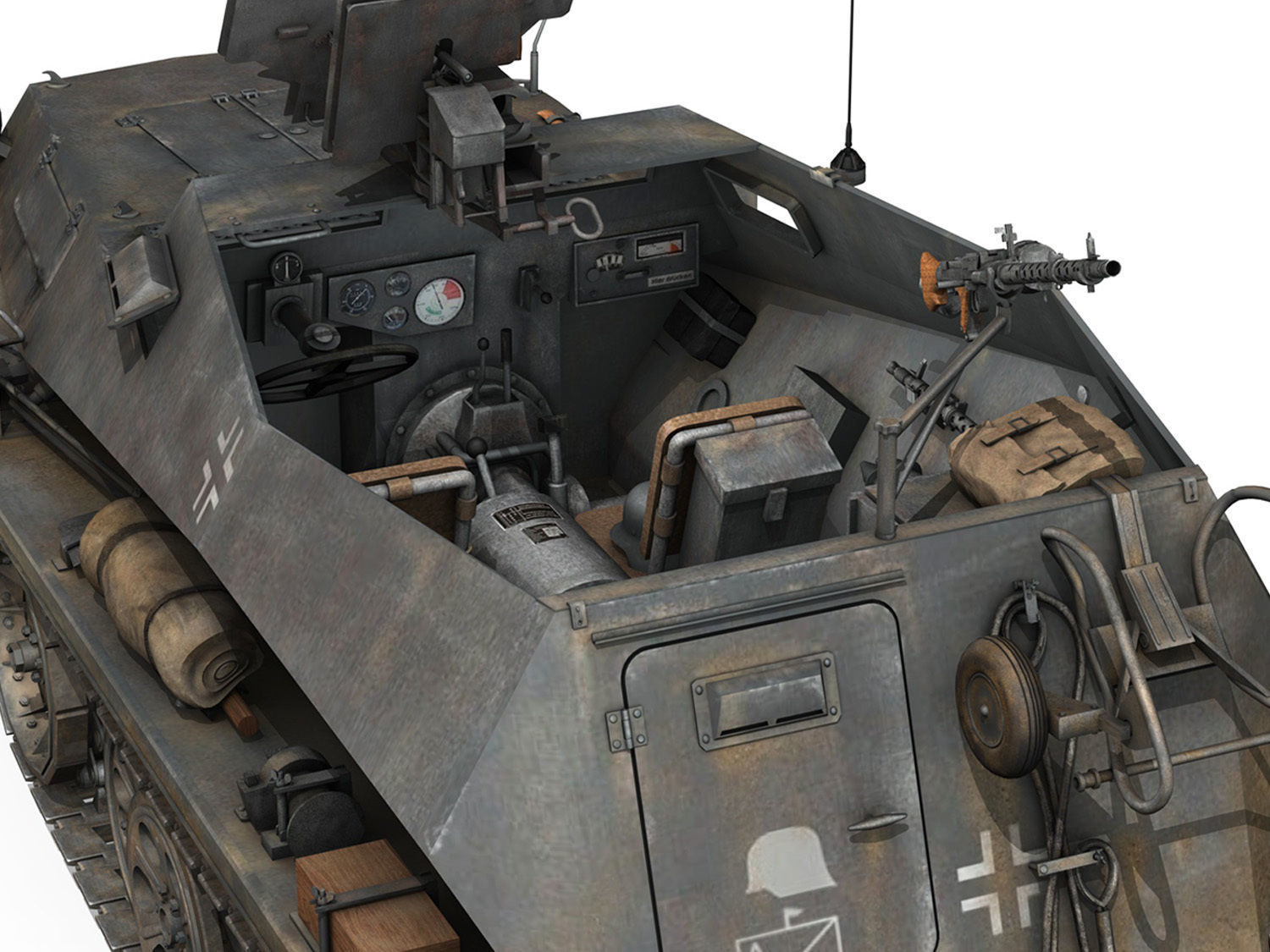 German Half Trucks - Collection 3D model_8