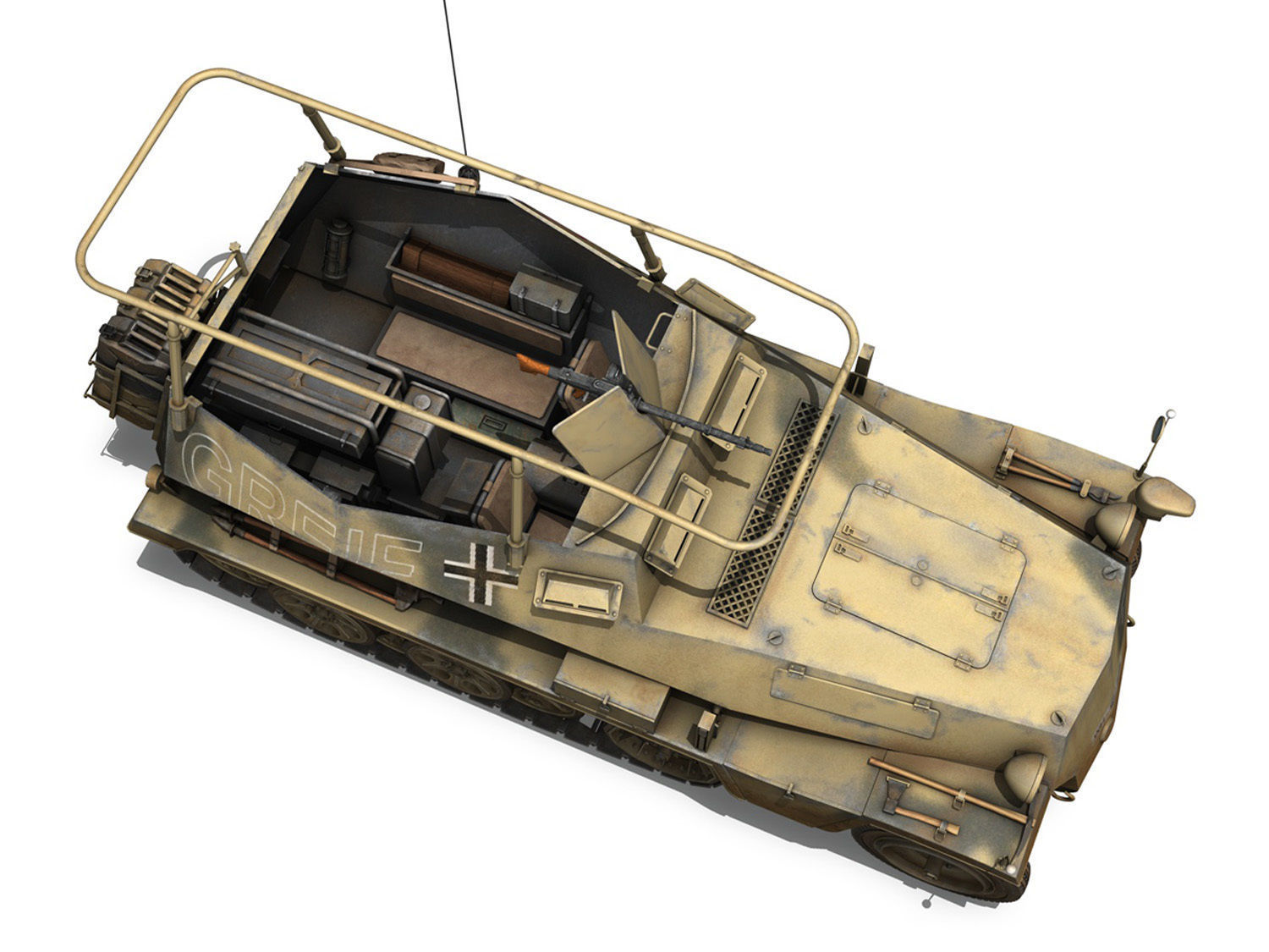 German Half Trucks - Collection 3D model_30