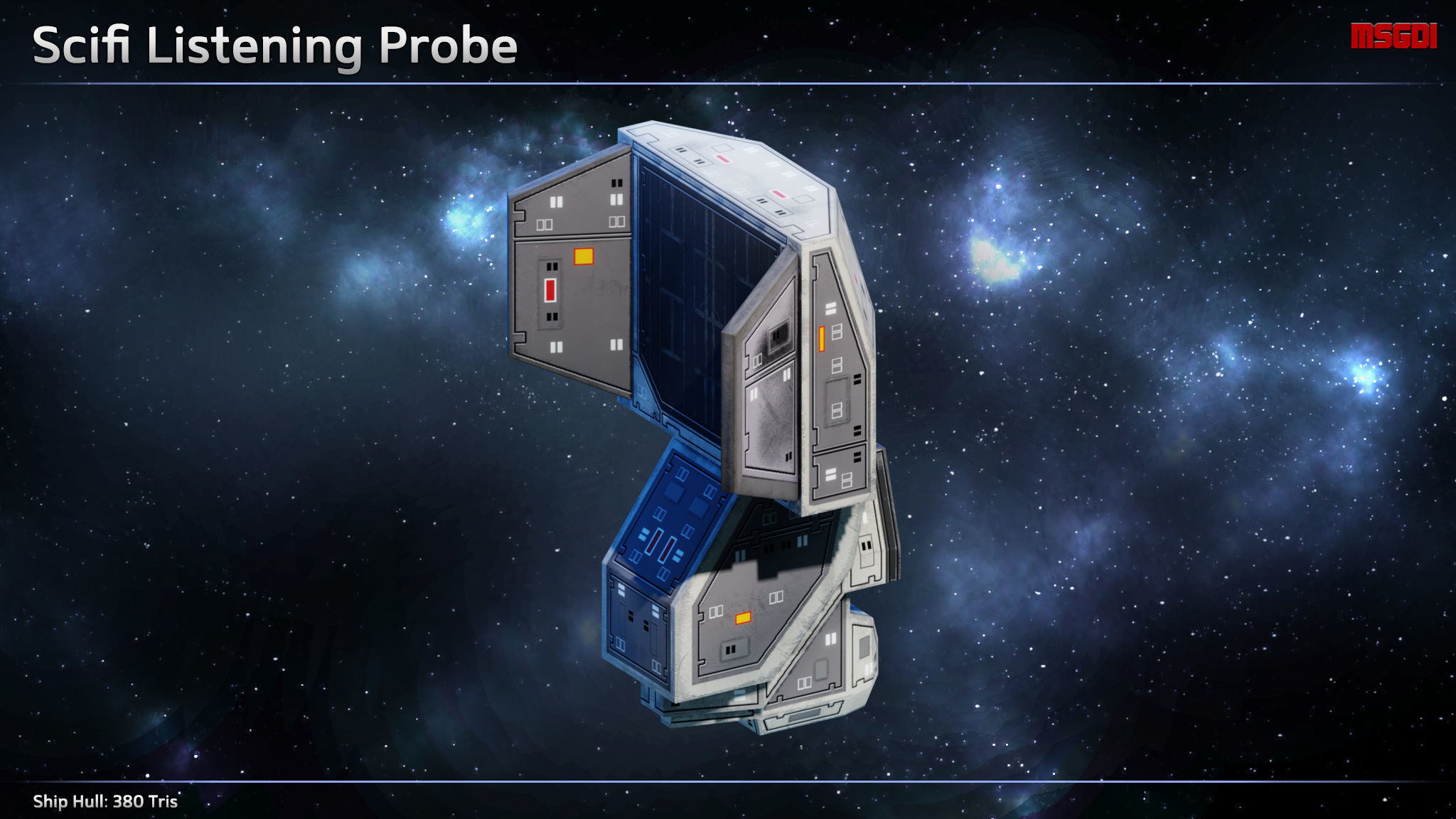 Spaceship Probes Low-poly 3D model_6