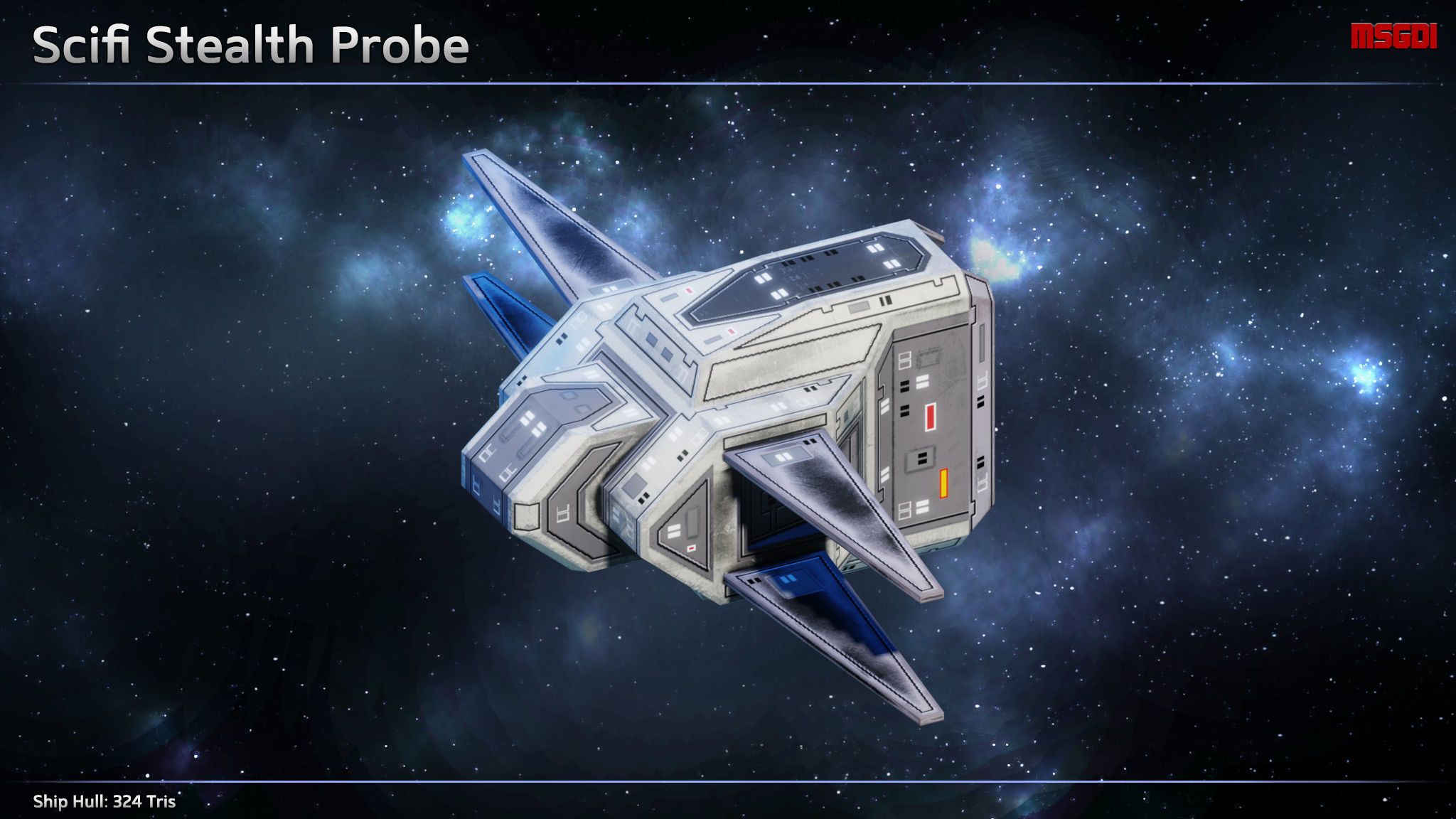 Spaceship Probes Low-poly 3D model_4