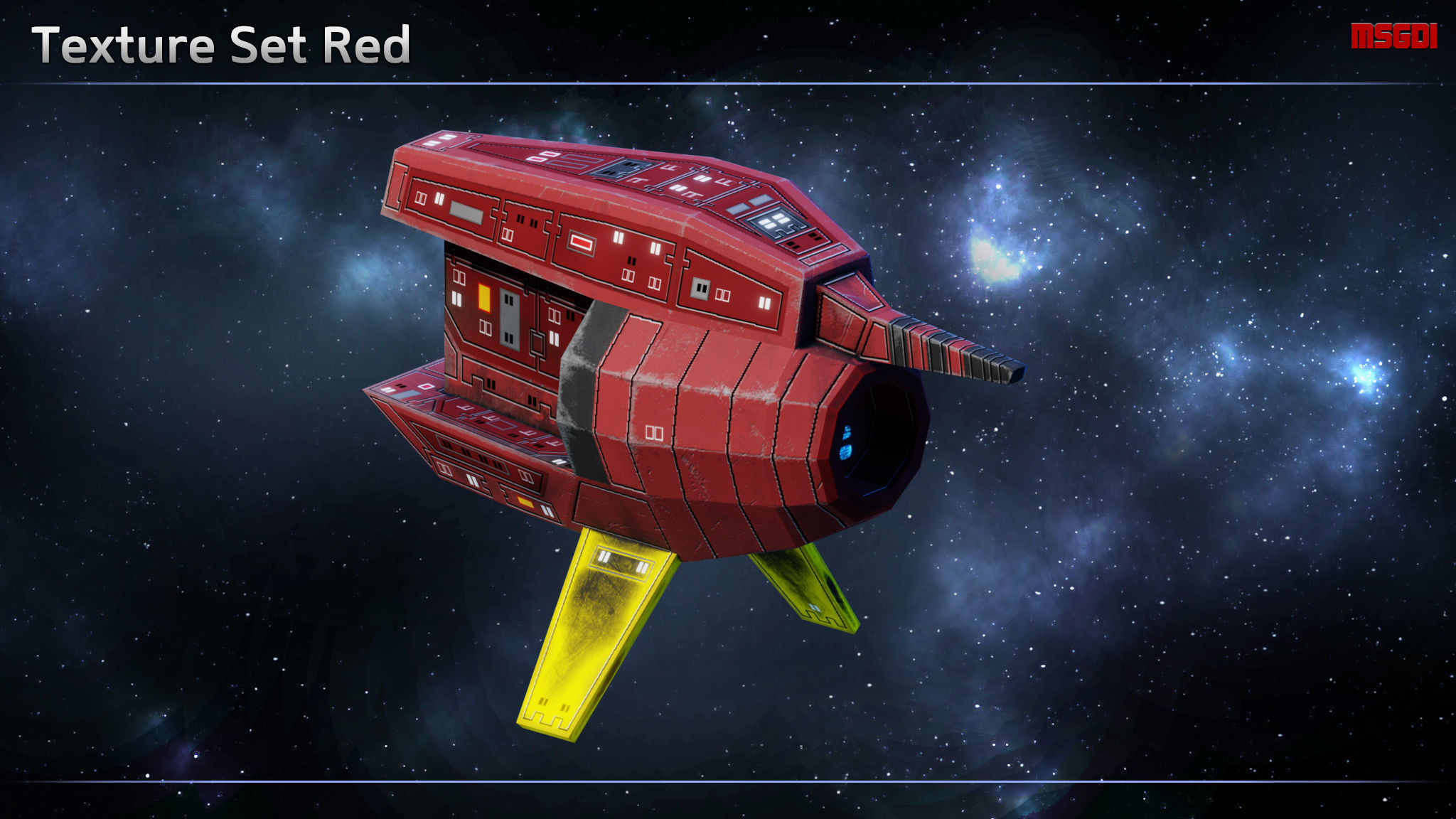 Spaceship Probes Low-poly 3D model_10