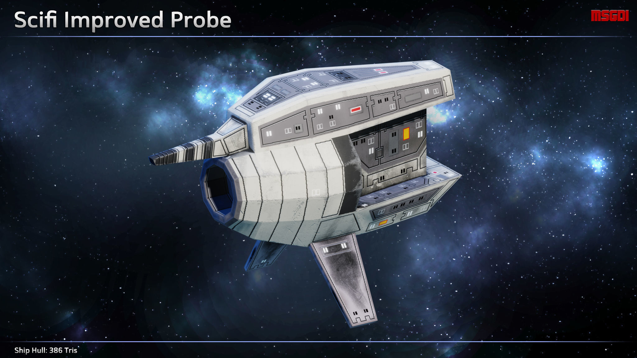 Spaceship Probes Low-poly 3D model_2