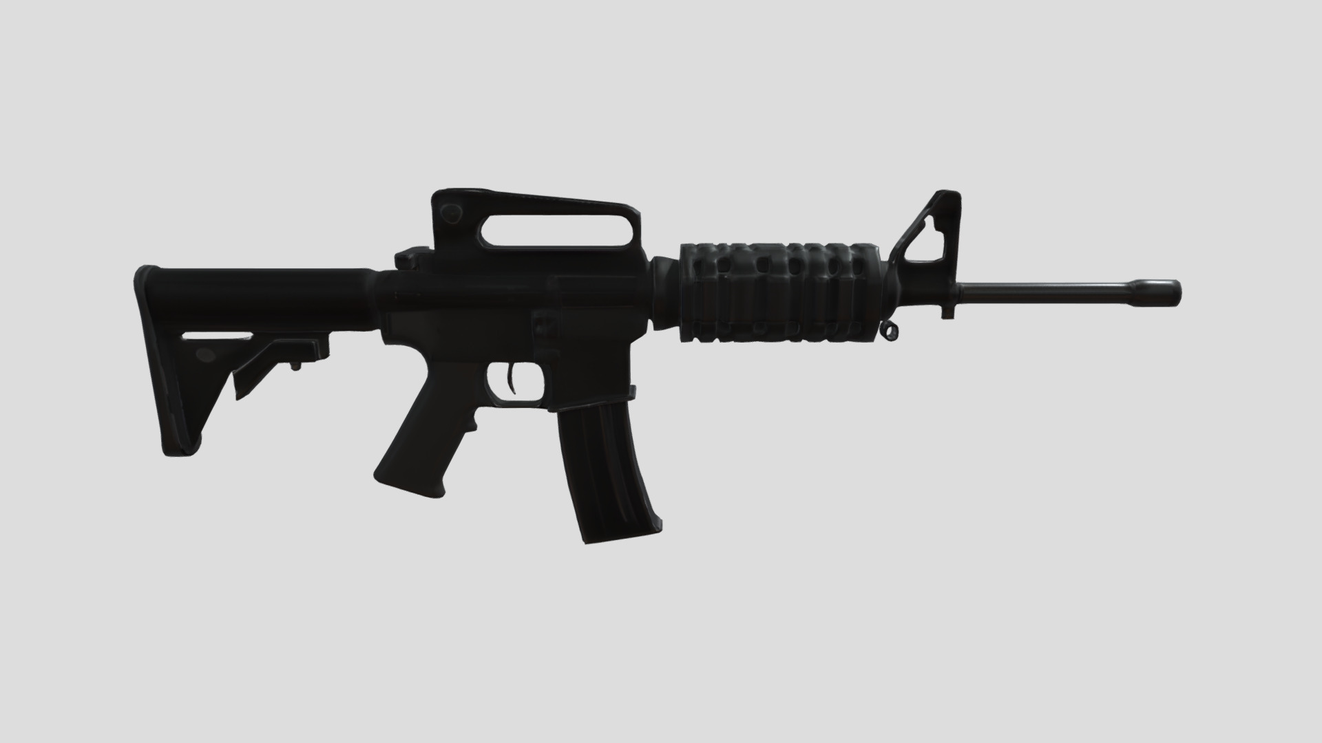 Modern Assault Rifle High Quality GameReady 3D Model Low-poly 3D model_1