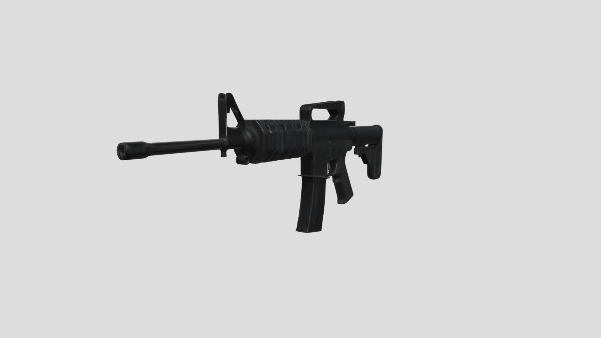 Modern Assault Rifle High Quality GameReady 3D Model Low-poly 3D model_2