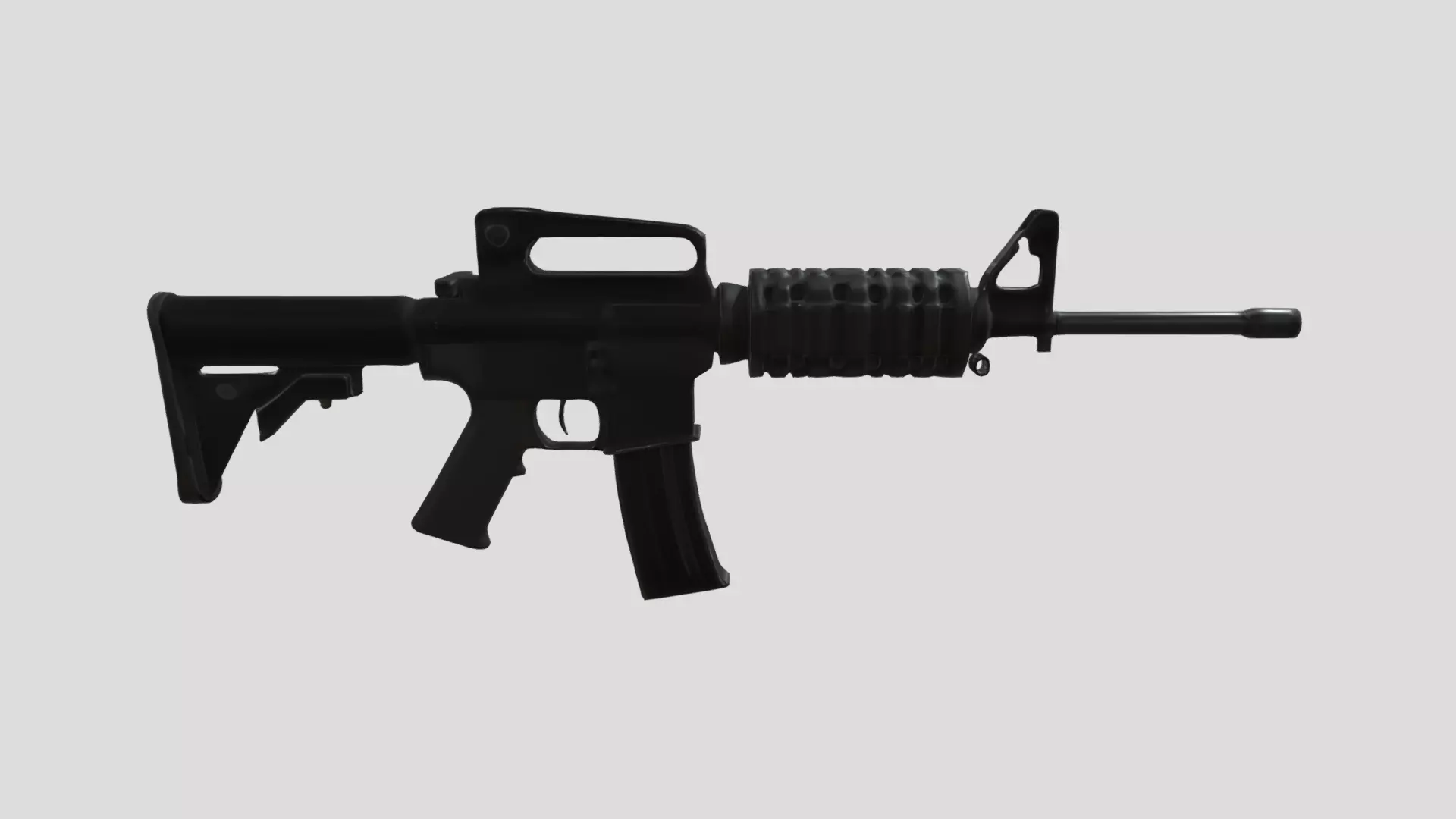 Modern Assault Rifle High Quality GameReady 3D Model Low-poly 3D model_0