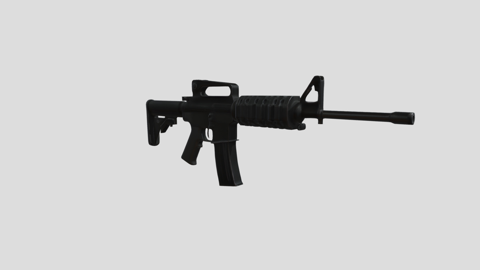 Modern Assault Rifle High Quality GameReady 3D Model Low-poly 3D model_4