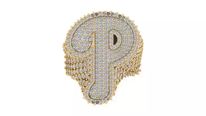 Custom Diamond-Studded Hip-Hop Statement Ring