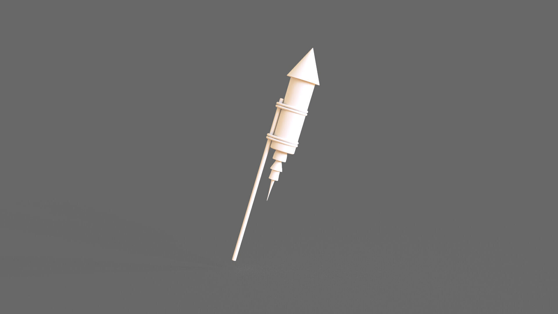 Firework rocket v003 Low-poly 3D model_3