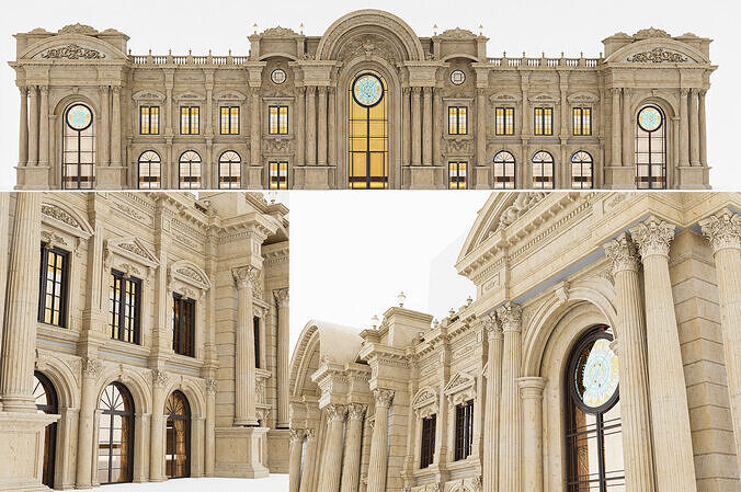 hotel building 3D model 3D model