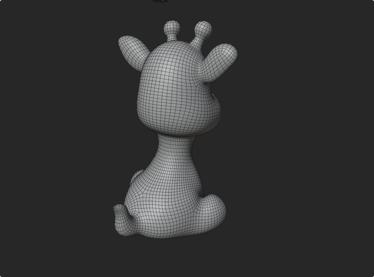 Plush Giraffe Colorful Plush Cute Low-Poly Game-Ready Low-poly 3D model_11