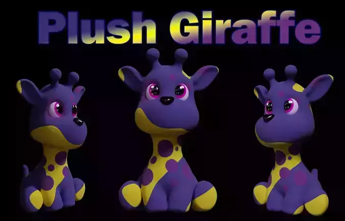 Plush Giraffe Colorful Plush Cute Low-Poly Game-Ready Low-poly 3D model Plush Giraffe Colorful Plush Cute Low-Poly Game-Ready Low-poly 3D model