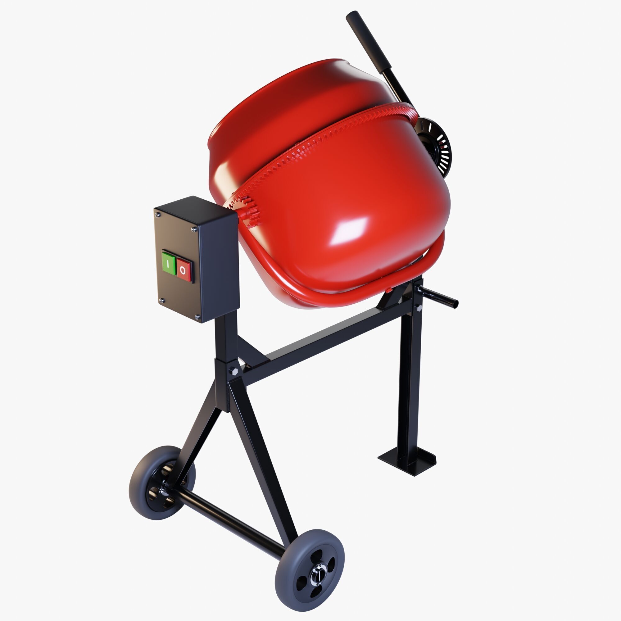 Portable Concrete Mixer 3D model_6