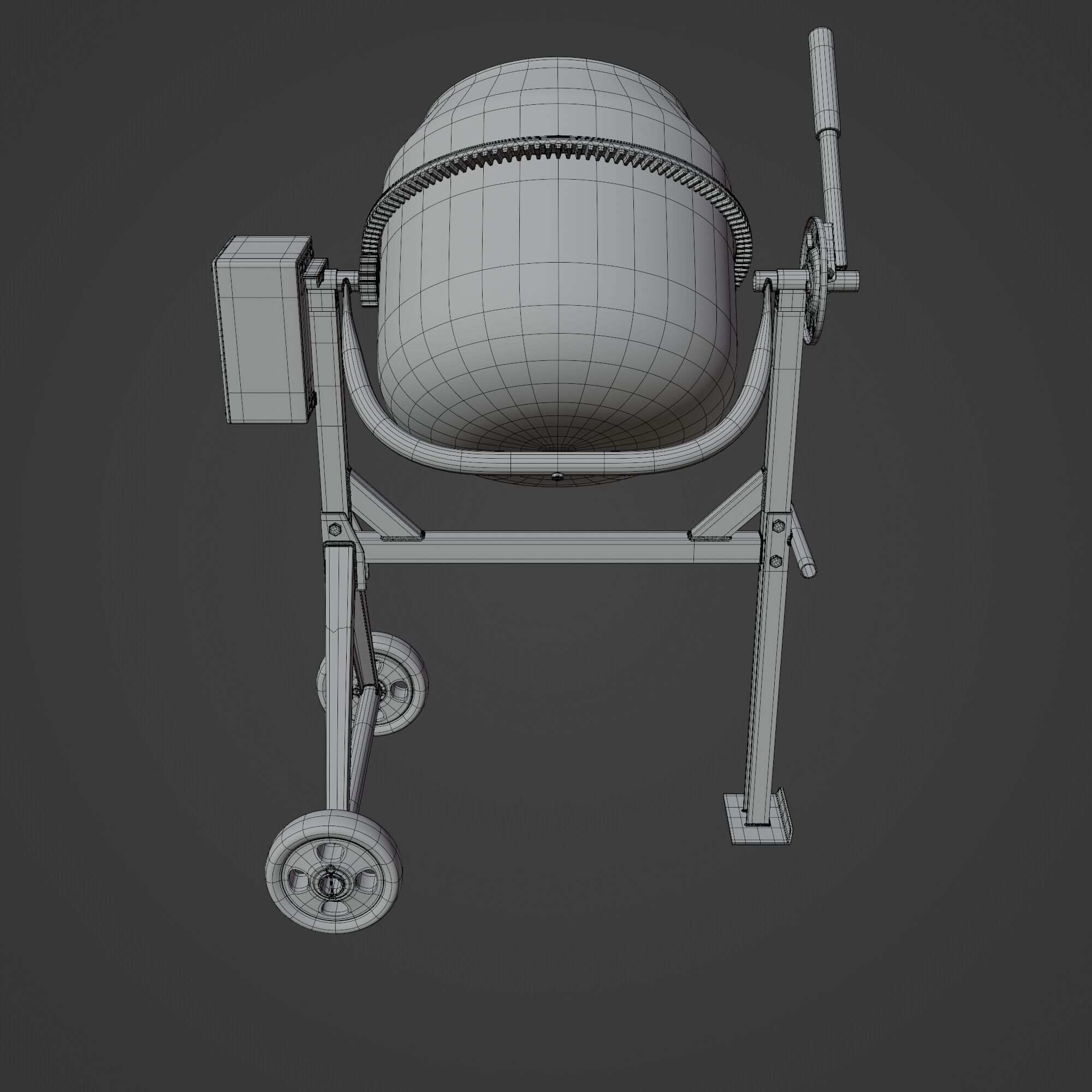 Portable Concrete Mixer 3D model_13