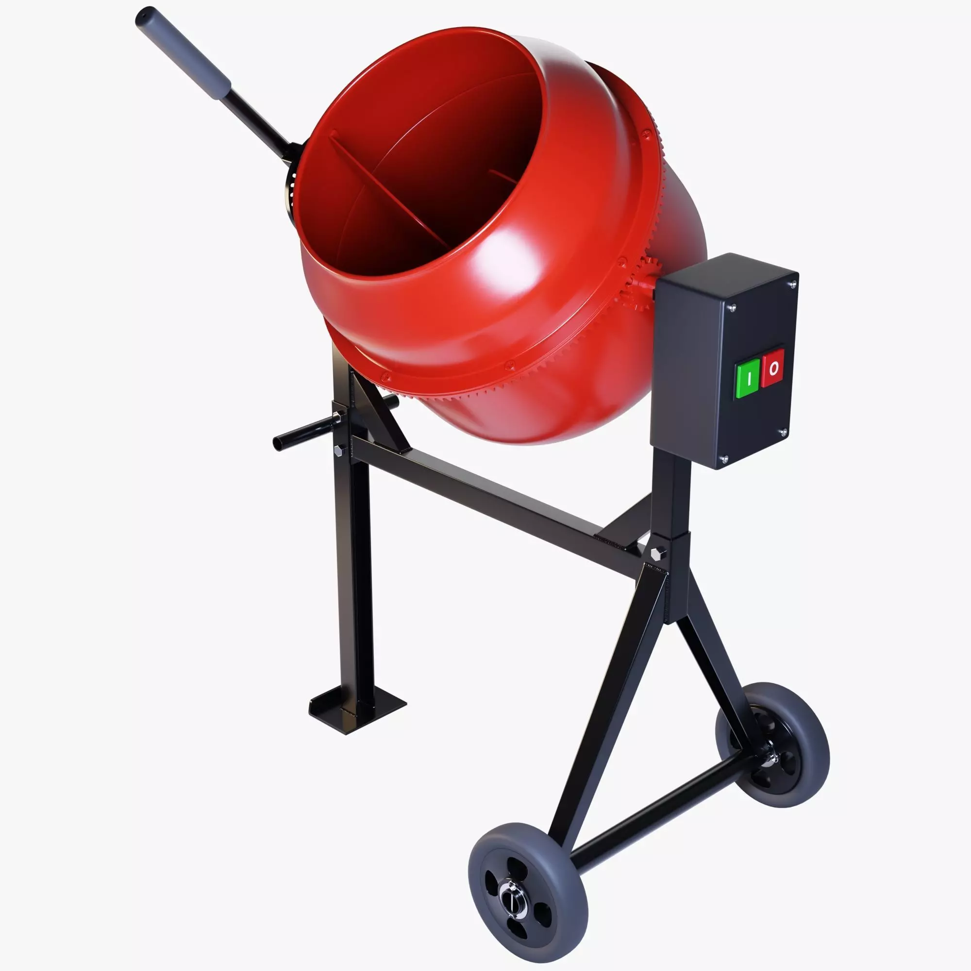 Portable Concrete Mixer 3D model_0