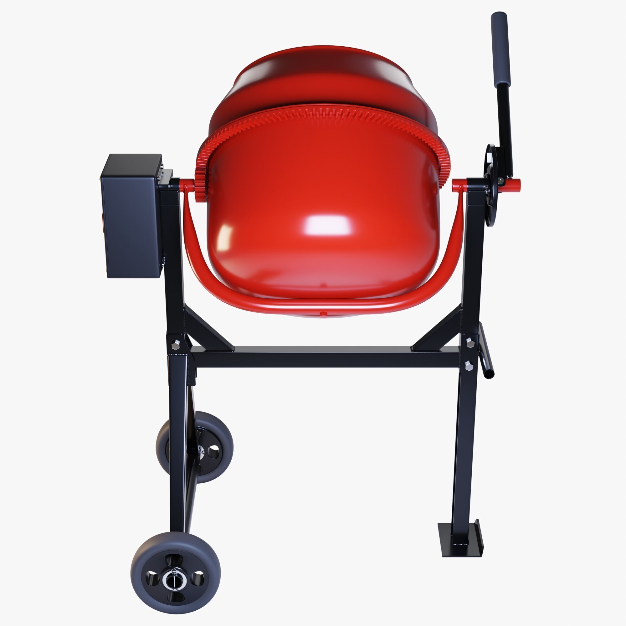 Portable Concrete Mixer 3D model_5