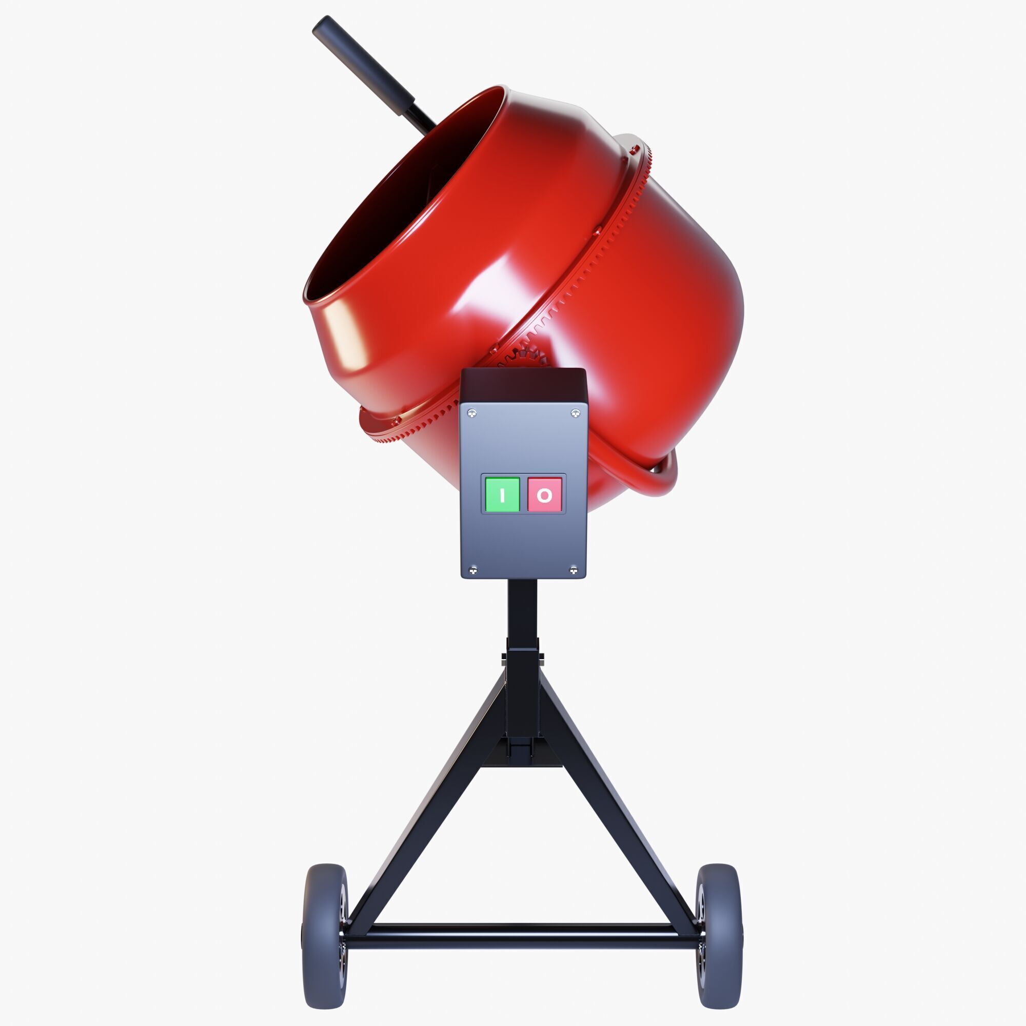 Portable Concrete Mixer 3D model_7