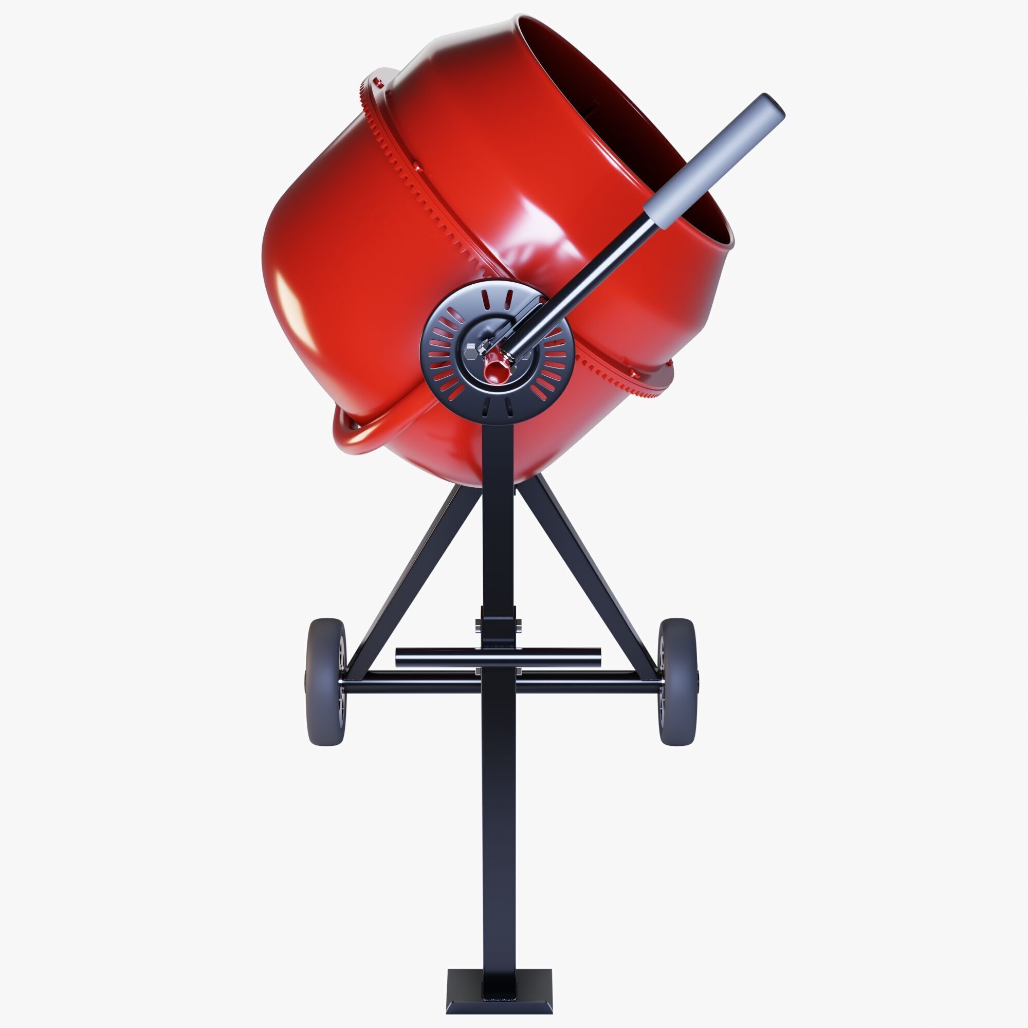 Portable Concrete Mixer 3D model_3