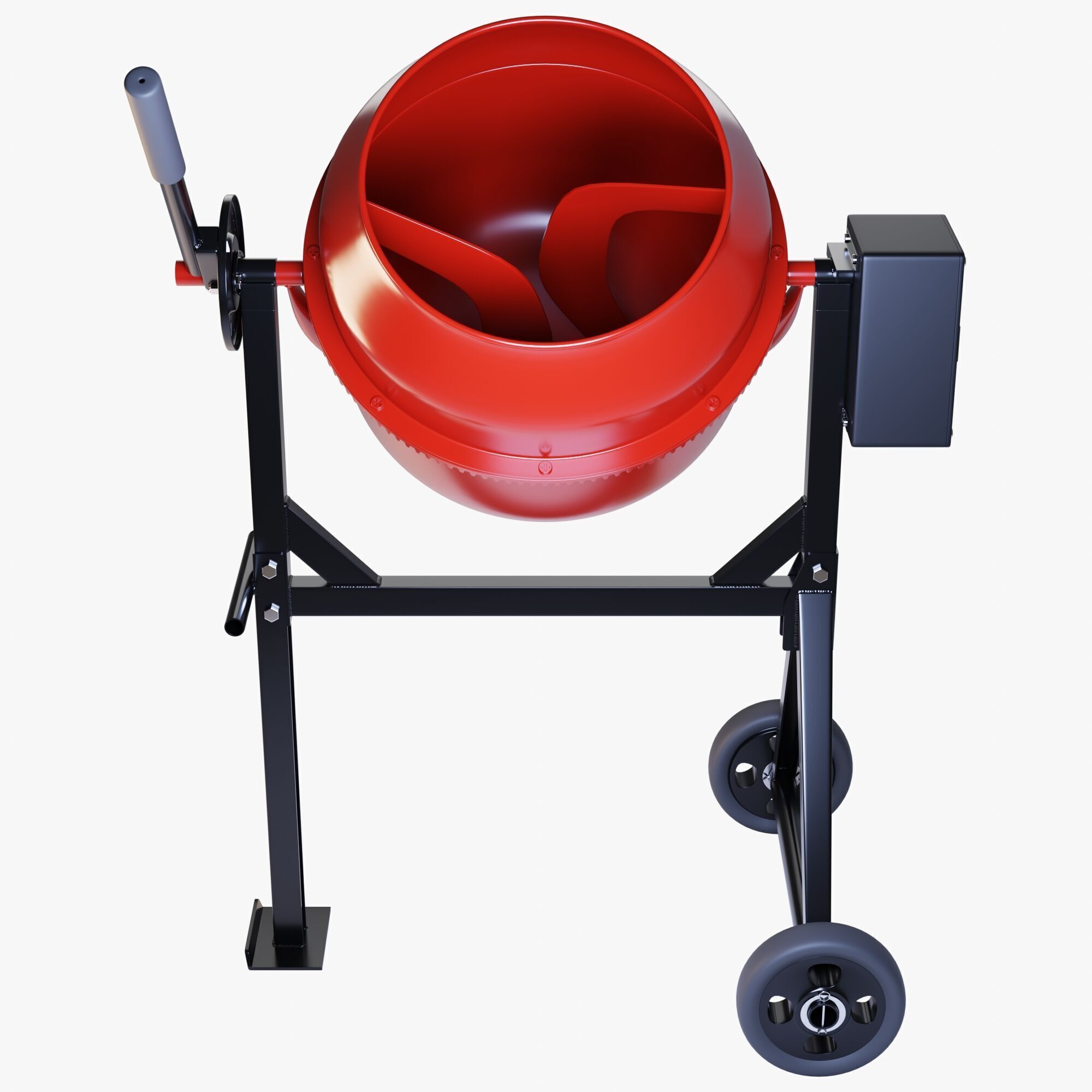 Portable Concrete Mixer 3D model_1