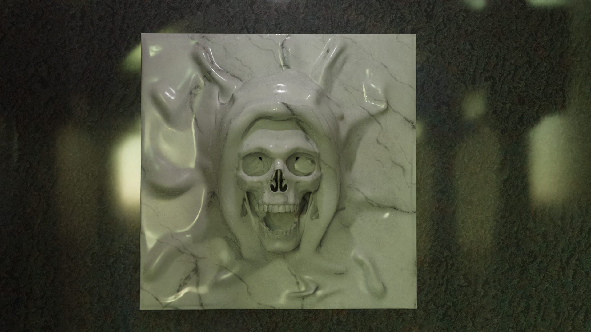 Grim Reaper face sculpture ready to print 3D print model_4