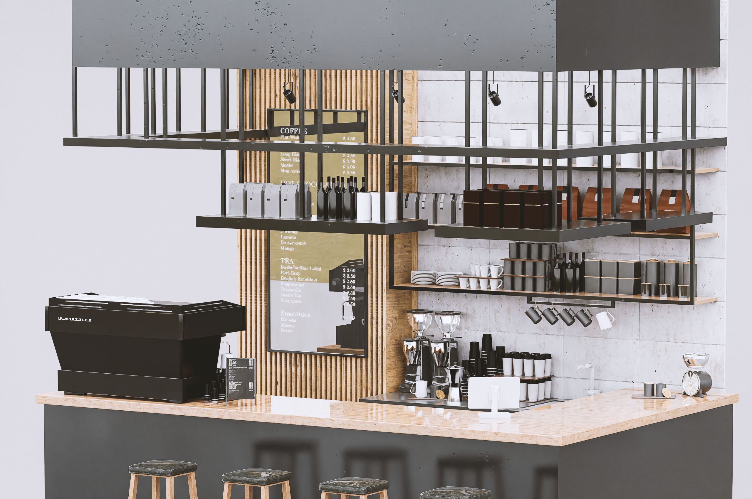 Coffee Shop 3D model 3D model_3