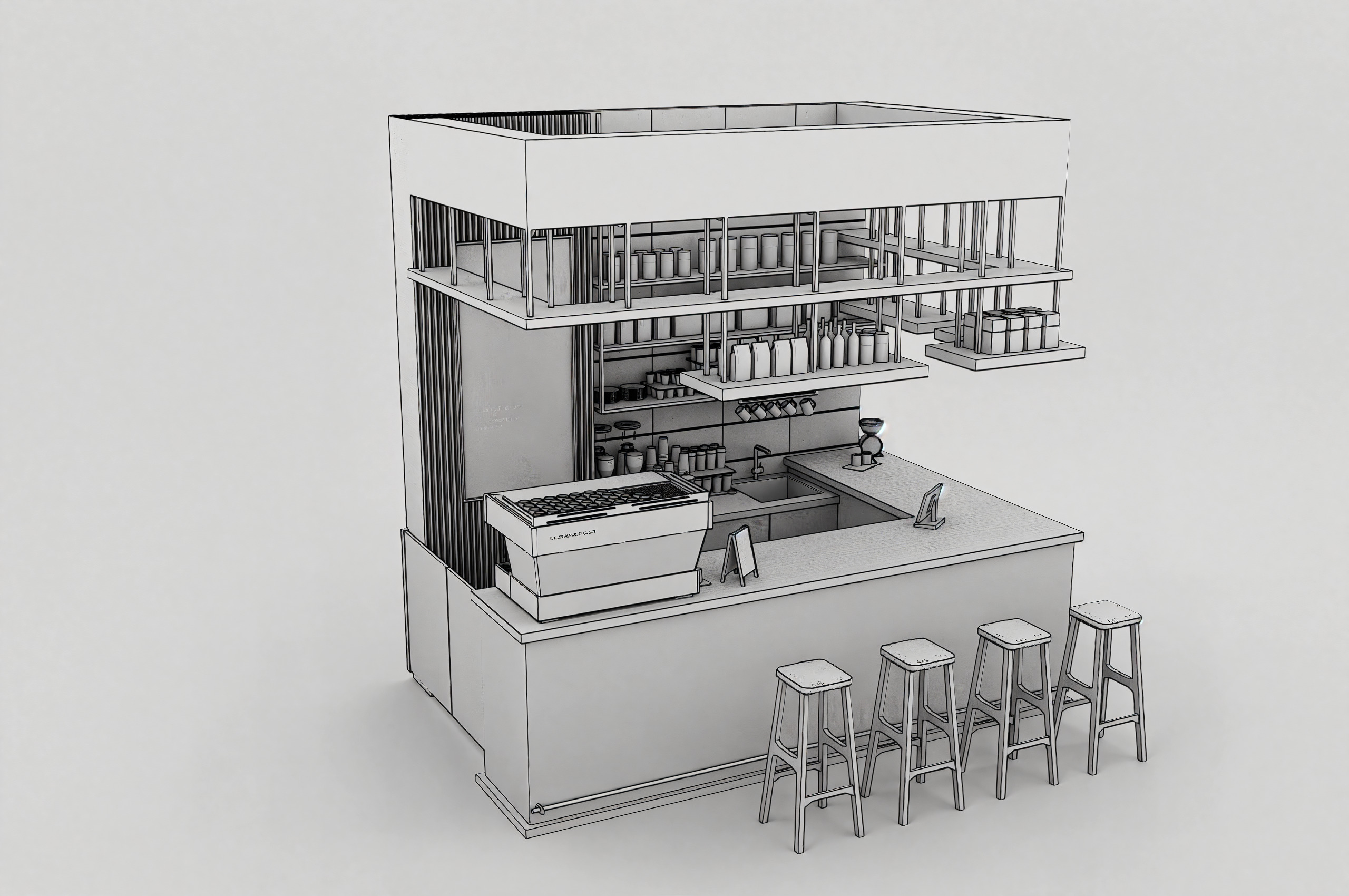 Coffee Shop 3D model 3D model_5