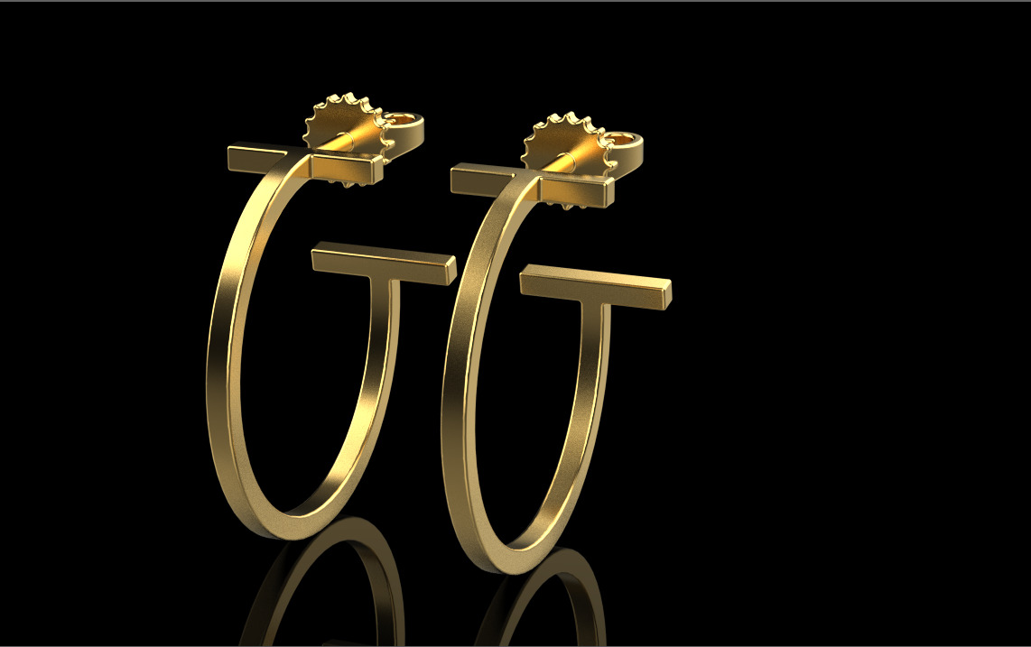 Earrings 80059 3D print model_2