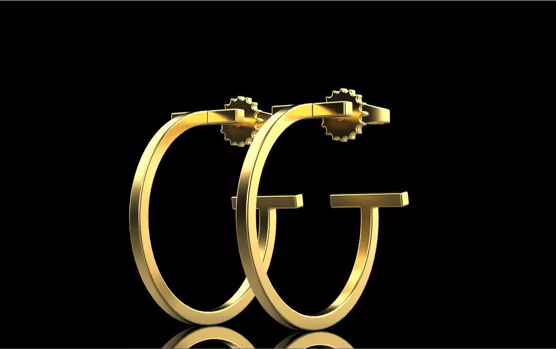 Earrings 80059 3D print model_0