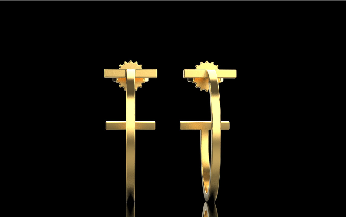 Earrings 80059 3D print model_1