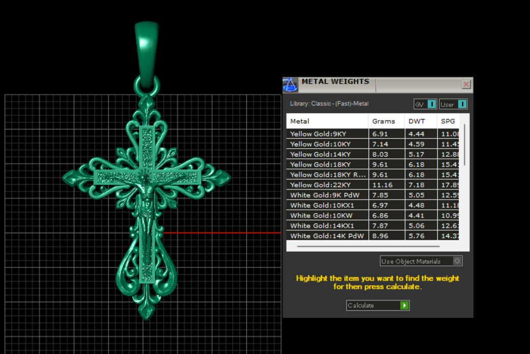 Jesus Cross Pendant 75091 3D print model_11