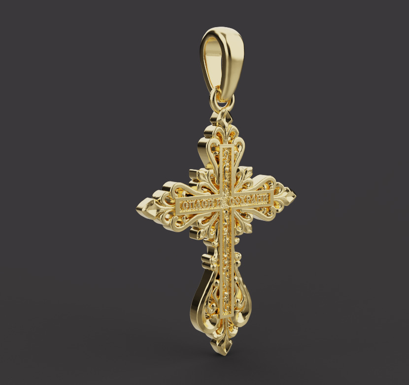 Jesus Cross Pendant 75091 3D print model_3