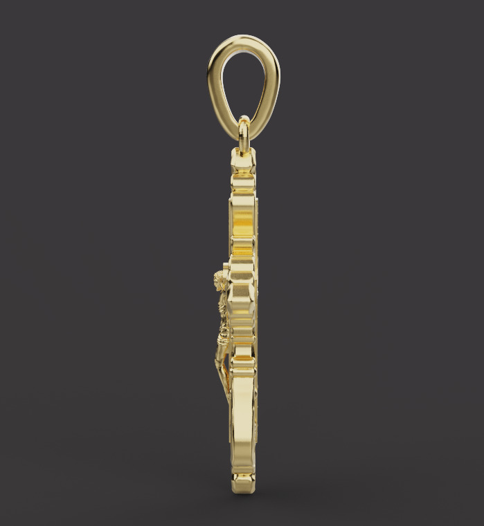Jesus Cross Pendant 75091 3D print model_9