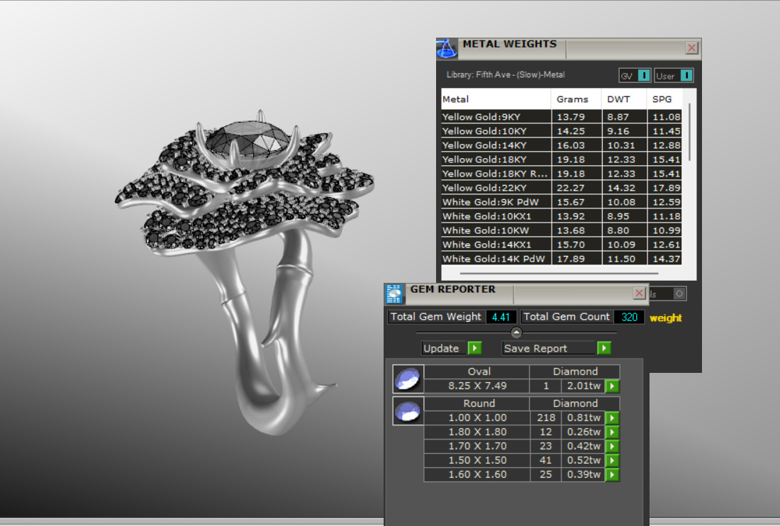 Flower Ring 75050 3D print model_9