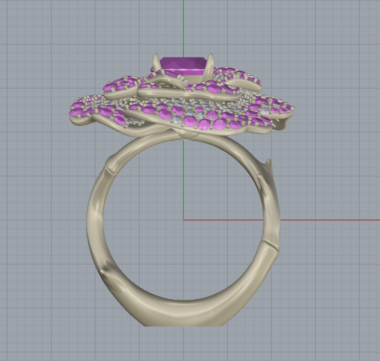 Flower Ring 75050 3D print model_4