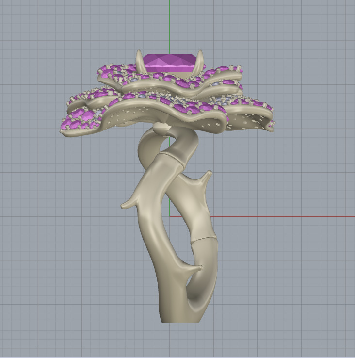 Flower Ring 75050 3D print model_5