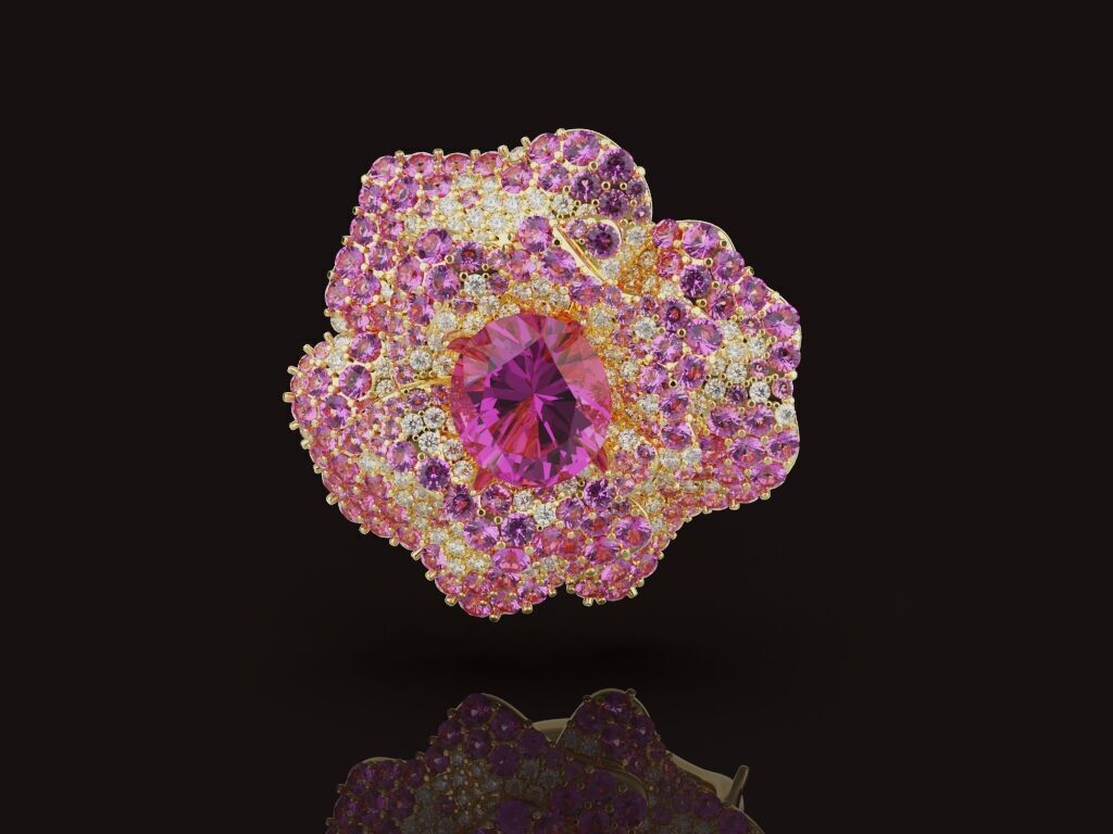 Flower Ring 75050 3D print model_1