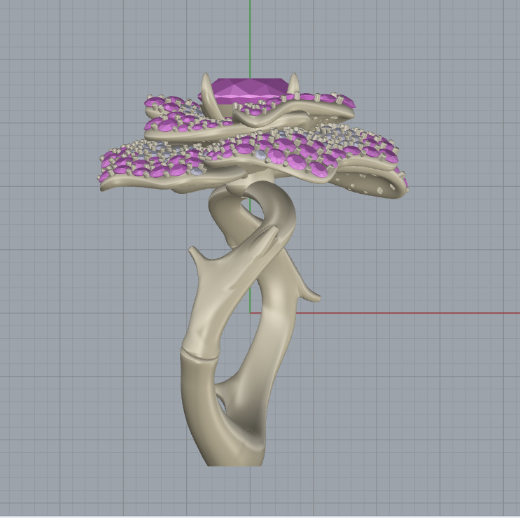 Flower Ring 75050 3D print model_6