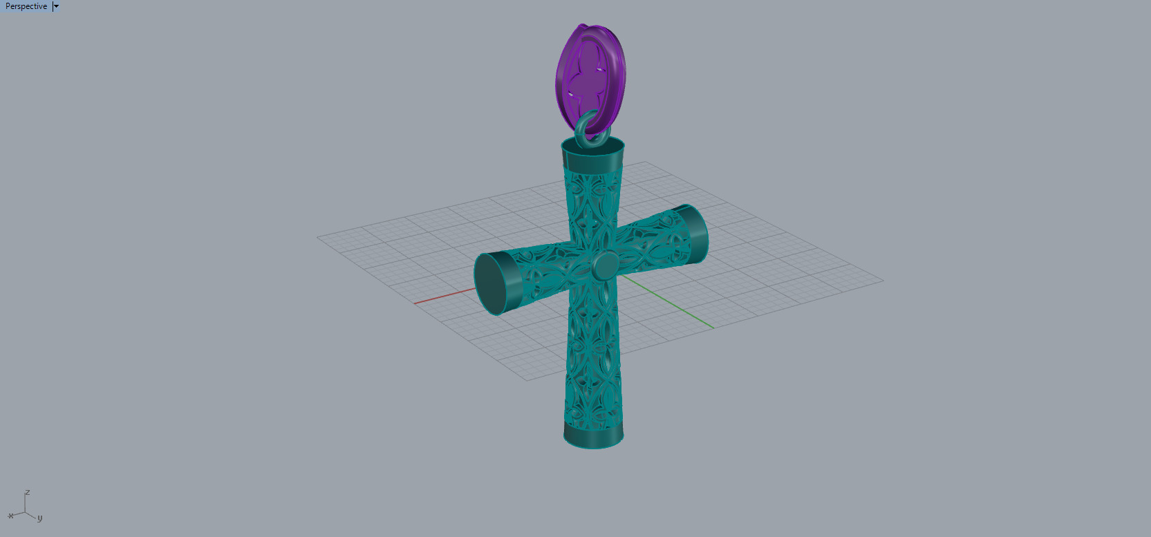 Cross Pendant 70147 3D print model_6