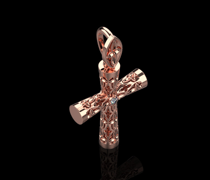 Cross Pendant 70147 3D print model_2