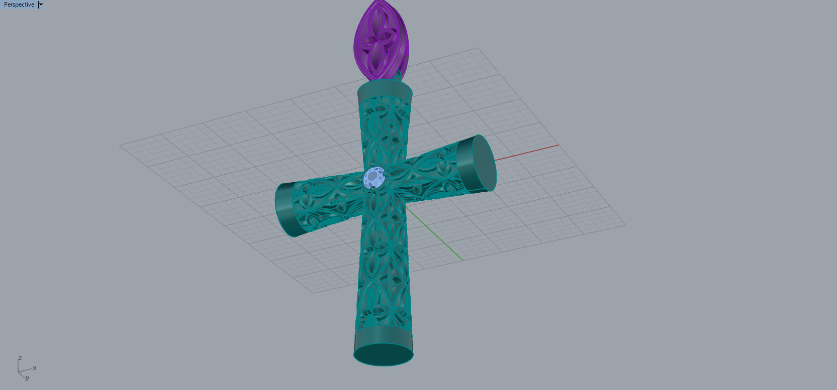 Cross Pendant 70147 3D print model_8