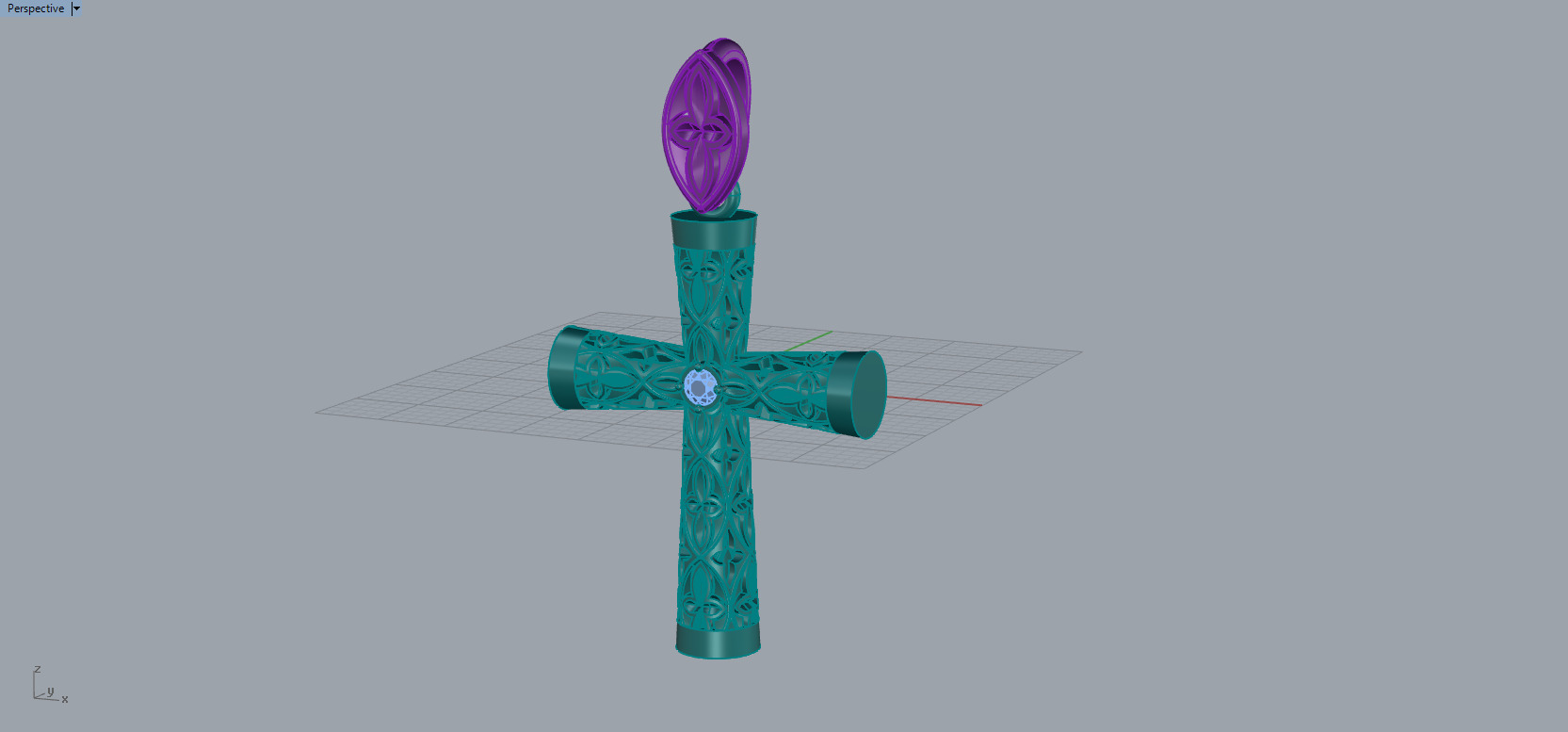 Cross Pendant 70147 3D print model_4