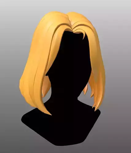 Character - stylized anime hair 04