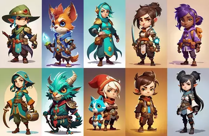 Base hero bundle 1 pack 100 fbx