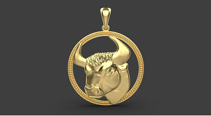 Bull Pendant 53039 3D print model