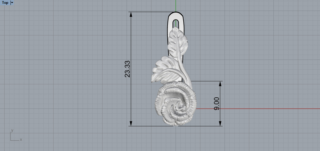 Rose Earrings 51167 3D print model_6