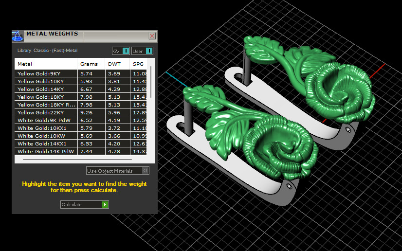 Rose Earrings 51167 3D print model_9